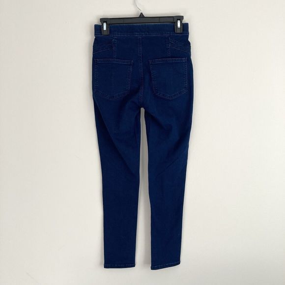 We The Free Pull On Super Skinny Stretch Dark Wash Denim Jeans Slimming Size 27 - Picture 5 of 9